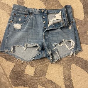 Levi’s 501 button fly denim short shorts